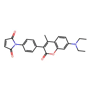 N-(4-(7-diethylamino-4-methylcoumarin-3-yl)phenyl)maleimide structure