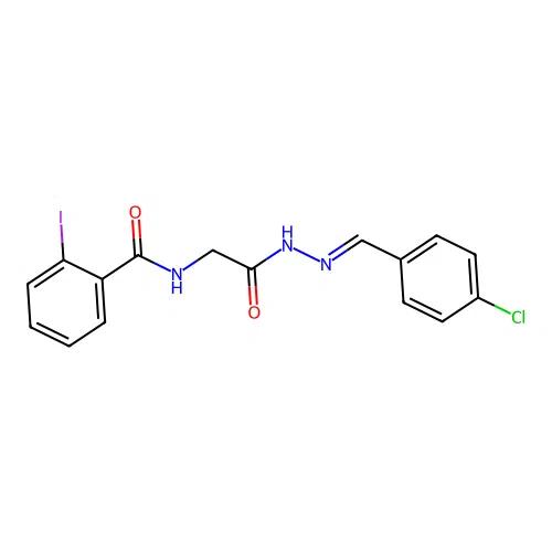 N-(2-(2-(4-Chlorobenzylidene)hydrazino)-2-oxoethyl)-2-iodobenzamide structure