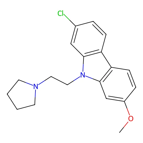 2-Chloro-7-methoxy-9-(2-pyrrolidin-1-ylethyl)carbazole structure