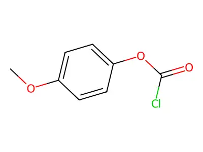 Carbonochloridic acid, 4-methoxyphenyl ester structure