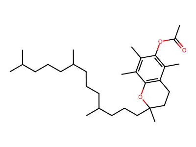 Dl-alpha-tocopherol acetate structure