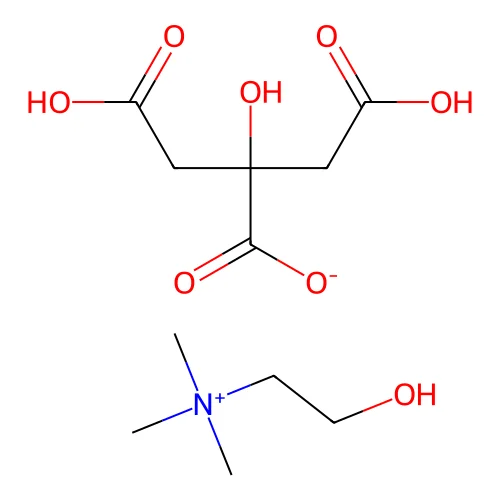 Choline dihydrogen citrate structure