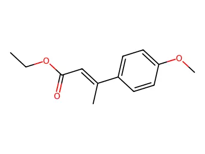 Ethyl 3-(4-methoxyphenyl)but-2-enoate structure