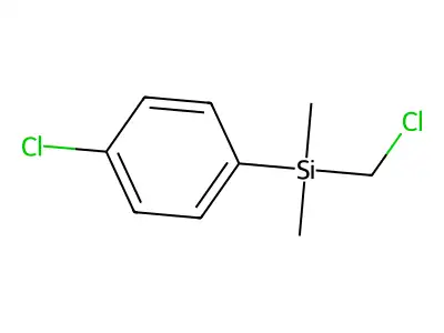 (Chloromethyl)(4-chlorophenyl)dimethylsilane structure