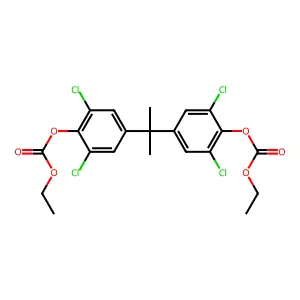 Diethyl (propane-2,2-diyl)bis(2,6-dichloro-4,1-phenylene) biscarbonate structure