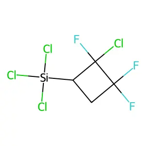 Cyclobutane, 2-chloro-1,1,2-trifluoro-3-(trichlorosilyl)- structure