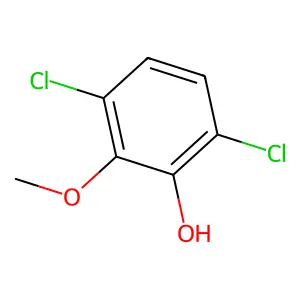 3,6-Dichloro-2-methoxyphenol structure