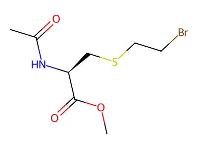 N-{3-[(2-Bromoethyl)sulfanyl]-1-methoxy-1-oxopropan-2-yl}ethanimidic acid structure