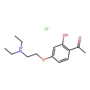 Acetophenone, 4'-(2-(diethylamino)ethoxy)-2'-hydroxy-, hydrochloride structure