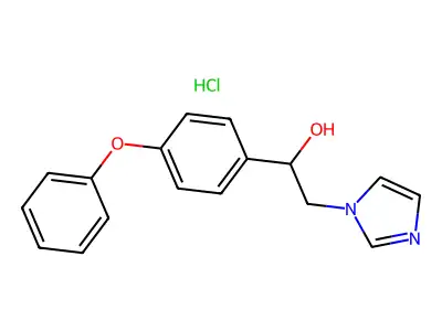 N-((4-Phenoxybenzoyl)methyl)imidazole hydrochloride hydrate structure