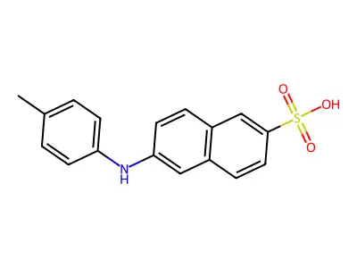 6-p-Toluidino-2-naphthalenesulfonic acid structure