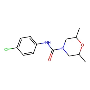 4-(N-(4-Chlorophenyl)carbamoyl)-2,6-dimethylmorpholine structure