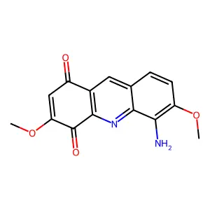 1,4-Acridinedione, 5-amino-3,6-dimethoxy- structure