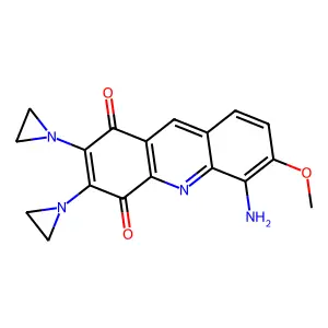 5-Amino-2,3-bis(aziridin-1-yl)-6-methoxyacridine-1,4-dione structure