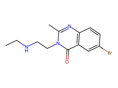 4(3H)-Quinazolinone, 6-bromo-3-(2-(ethylamino)ethyl)-2-methyl- structure