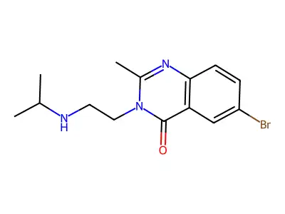 4(3H)-Quinazolinone, 6-bromo-2-methyl-3-(2-((1-methylethyl)amino)ethyl)- structure