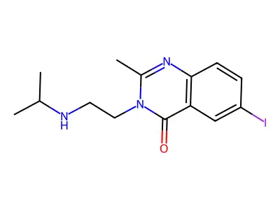 4(3H)-Quinazolinone, 6-iodo-2-methyl-3-(2-((1-methylethyl)amino)ethyl)- structure