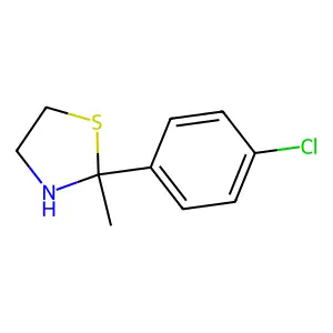 2-(4-Chlorophenyl)-2-methyl-1,3-thiazolidine structure