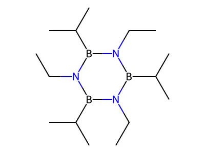 Borazine, 2,4,6-triethyl-1,3,5-triisopropyl- structure