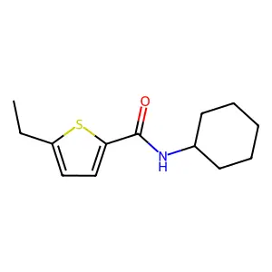 N-cyclohexyl-5-ethylthiophene-2-carboxamide structure