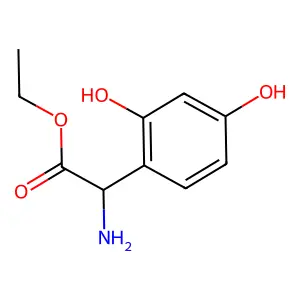 Ethyl 2-amino-2-(2,4-dihydroxyphenyl)acetate structure