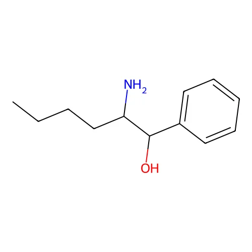 2-Amino-1-phenylhexan-1-ol structure