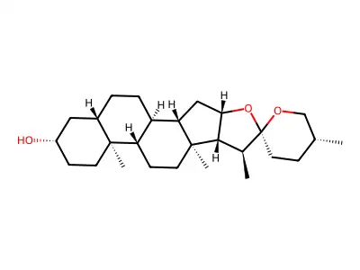 (25r)-5a-Spirostan-3b-ol structure