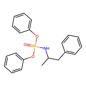Phosphoramidic acid, N-(alpha-methylphenethyl)-, diphenyl ester structure