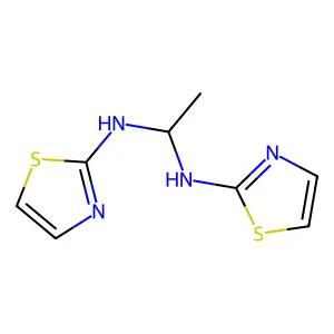 N,N'-di(thiazol-2-yl)ethane-1,1-diamine structure