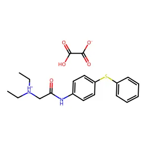 Acetanilide, 2-(diethylamino)-4'-(phenylthio)-, oxalate structure