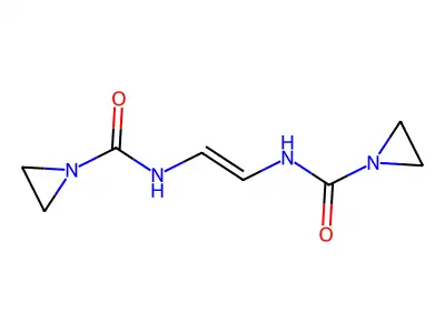 N-[(1E)-2-{[(E)-aziridine-1-carbonyl]amino}ethenyl]aziridine-1-carboxamide structure