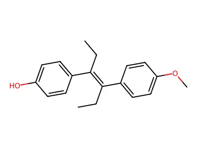 4-[4-(4-Methoxyphenyl)hex-3-en-3-yl]phenol structure