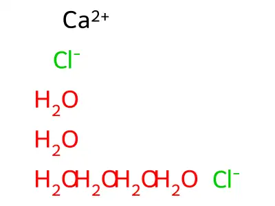 Calcium chloride 6-hydrate structure