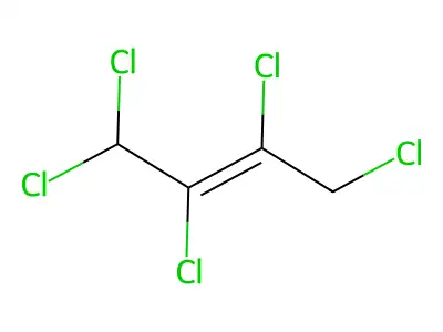 1,1,2,3,4-Pentachlorobut-2-ene structure