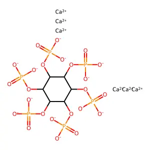 Hexacalcium cyclohexane-1,2,3,4,5,6-hexayl hexakis(phosphate) structure