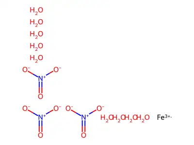 Iron(3+);tris(nitric acid);nonahydrate structure