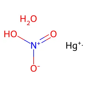 Nitric acid, mercury(1+) salt, monohydrate structure