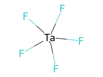 Tantalum pentafluoride structure