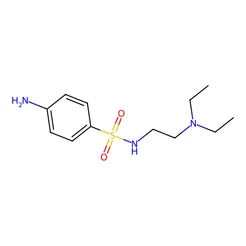 4-amino-N-(2-diethylaminoethyl)benzenesulfonamide structure