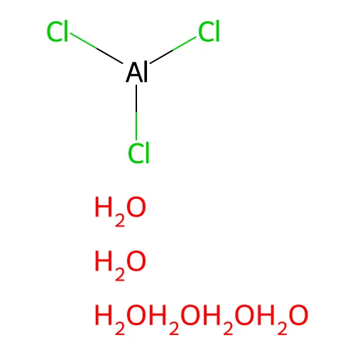 Aluminum chloride, hexahydrate structure
