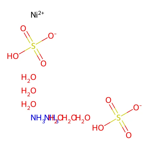 Nickel ammonium sulfate hexahydrate structure