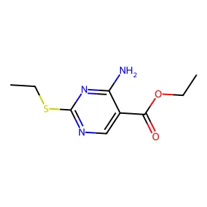 4-Amino-2-(ethylthio)-5-pyrimidinecarboxylic acid ethyl ester structure