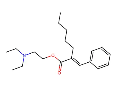 2-(Diethylamino)ethyl 2-benzylideneheptanoate structure