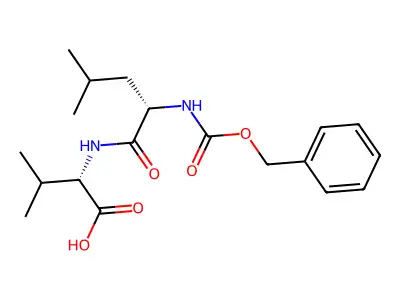 N-(N-((Benzyloxy)carbonyl)-L-leucyl)-L-valine structure