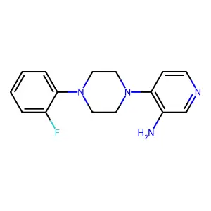 Piperazine, 1-(3-amino-4-pyridyl)-4-(o-fluorophenyl)- structure