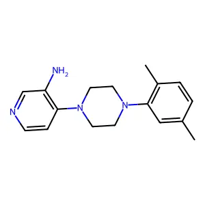 Piperazine, 1-(3-amino-4-pyridyl)-4-(2,5-xylyl)- structure