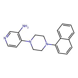 Piperazine, 1-(3-amino-4-pyridyl)-4-(1-naphthyl)- structure