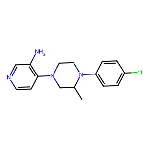Piperazine, 1-(3-amino-4-pyridyl)-4-(p-chlorophenyl)-3-methyl- structure