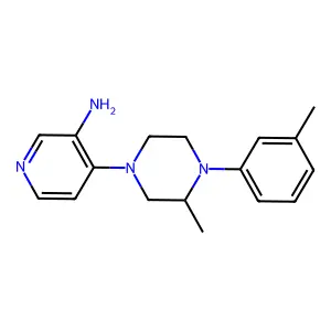 Piperazine, 1-(3-amino-4-pyridyl)-3-methyl-4-m-tolyl- structure