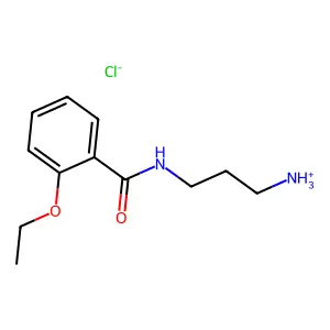 Benzamide, N-(3-aminopropyl)-o-ethoxy-, hydrochloride structure